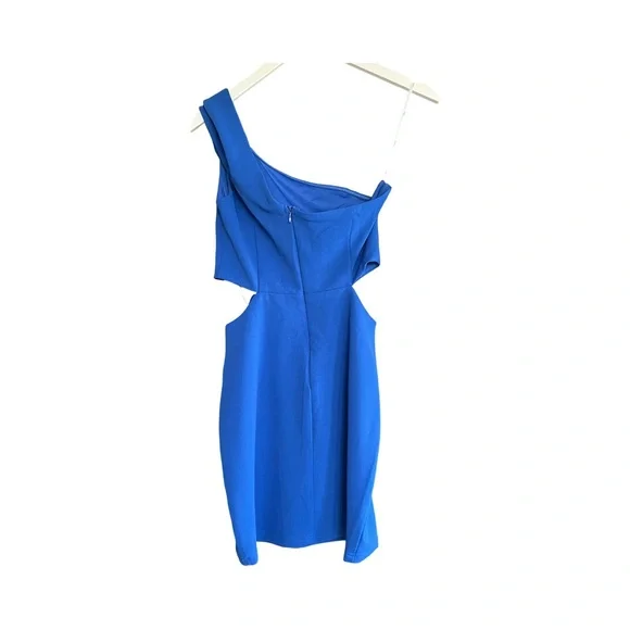 Lulu’s Rearview Mirror Royal Blue One-Shoulder Bodycon Mini Dress - Picture 4 of 6